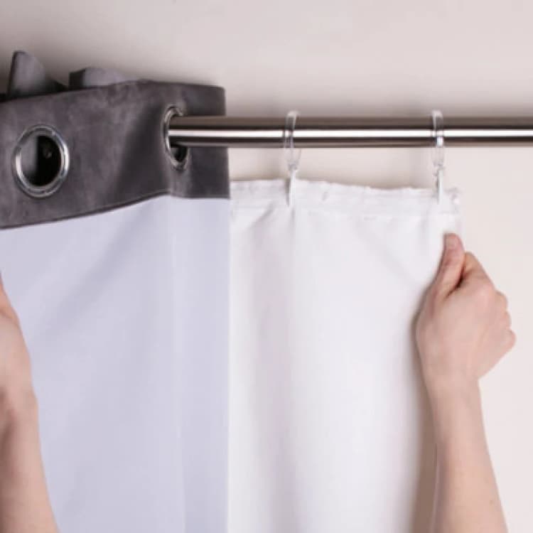 Image of Curtina Eyelet Blackout Lining Ready Made Eyelet Curtains White