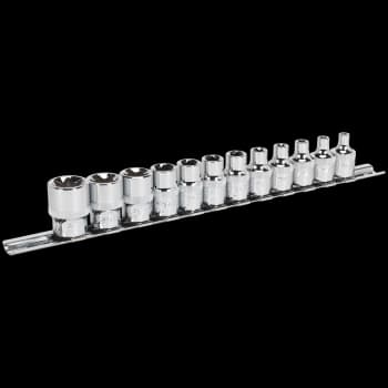 Image of Sealey 12 Piece 3/8" Drive Torx Socket Set 3/8"
