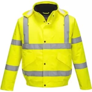 Image of Portwest - S463 -sz XS YELLOW Hi-Vis Bomber Jacket Safety Reflective Road