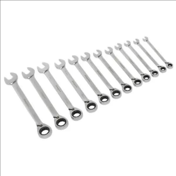 Image of Siegen Reversible Ratchet Combination Spanner Set 12pc Metric