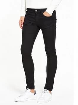 Image of River Island Skinny Stretch Fit Jeans Black Size 34 Men