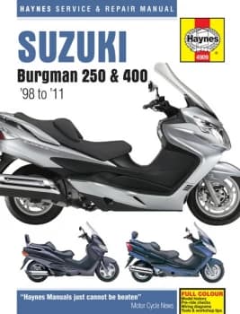 Image of Motorcycle Manual - Suzuki Burgman 250 & 400 (1998-2011) 4909B HAYNES