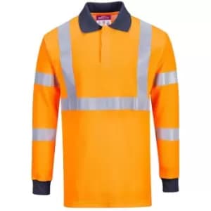 Image of Portwest - FR76ORRL - sz L Flame Resistant RIS Polo Shirt - Orange - Orange