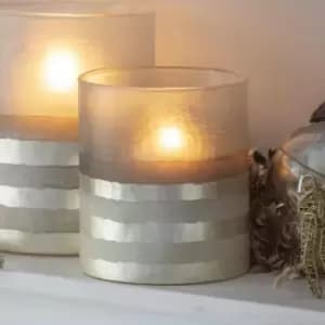 Image of Gallery Interiors Set of 2 Candle Holder Poll / Champagne / Small