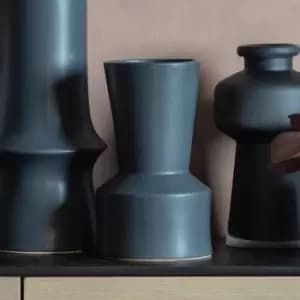 Image of Crossland Grove Crotone Vase Dark Grey 145X145X245Mm Grey