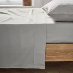 Image of Ted Baker 250 Thread Count Plain Dye Super Kingsize Flat Sheet, Silver