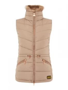 Image of Barbour Chevron Quilted Victory Gilet Light Pink
