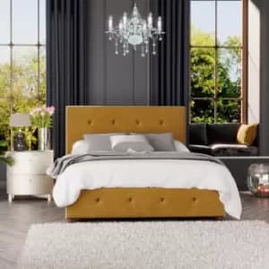 Image of Laurence Llewelyn-Bowen Laurence Llewelyn Bowen Hesper Ottoman Storage Bed Plush Velvet Ochre Single