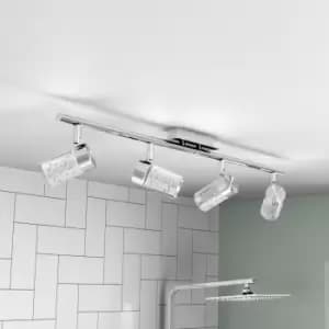 Image of Chrome Bathroom 4 LED Spotlight Bar