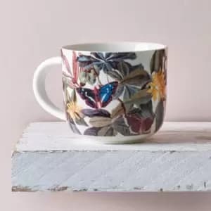 Image of Set of 2 Kew Floral Butterfly Mugs White