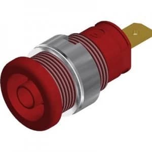 Image of SKS Hirschmann SEB 2610 F4,8 Safety jack socket Socket, vertical vertical Pin diameter: 4mm Red