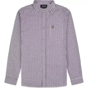 Image of Lyle and Scott Long Sleeve Gingham Shirt - Red