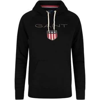 Image of Gant Shield Pullover Hoodie mens Sweatshirt in Black - Sizes UK S