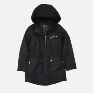 Image of Barbour International Girls Monaco Waxed Cotton-Shell Jacket - XL (12-13 Years)
