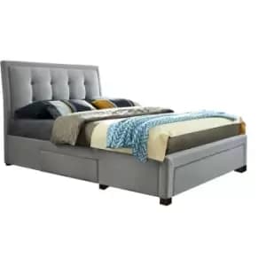 Image of Birlea - 135cm Shelby Fabric Bed Grey