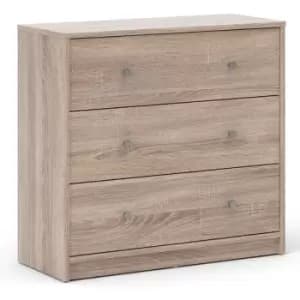 Image of May Chest of 3 Drawers in Truffle Oak - Truffle Oak