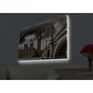 Image of 4570HDACT-047 Multicolor Decorative LED Lighted Canvas Painting