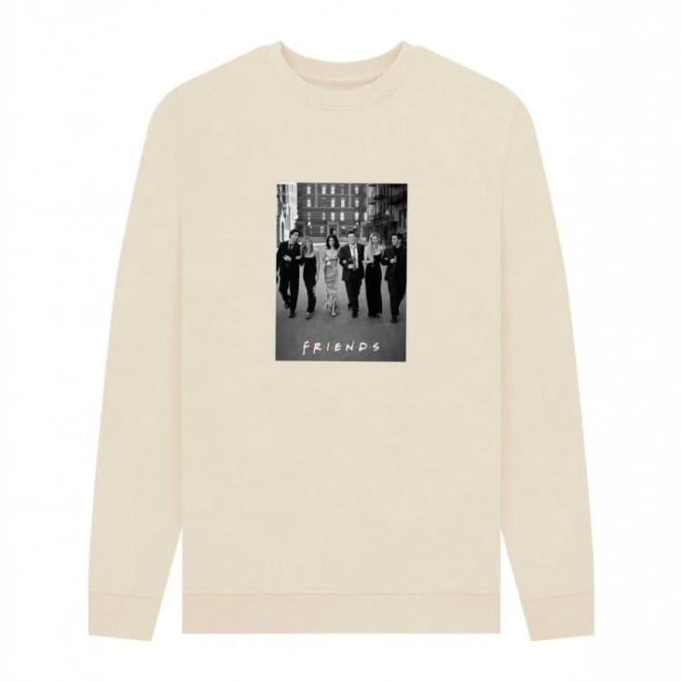 Image of Friends Mens Poster Sweatshirt in Ecru Size: Small Ecru Male S