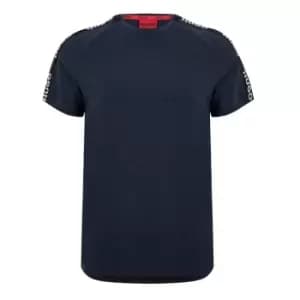 Image of Hugo Sporty Tape T Shirt - Blue