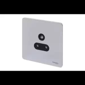 Image of Schneider USFP 5A 1G Round Pin Unswitched Socket Black Insert Polished Chrome - GU3480BPC