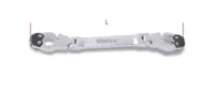 Image of Beta Tools 187 Swivel Double End Pipe Fitting Wrench 10 x 11mm 001870010