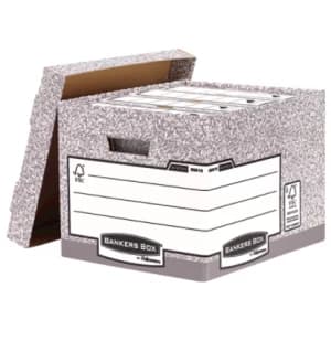 Image of Fellowes Bankers Box System Heavy Duty Storage Box Grey PK10