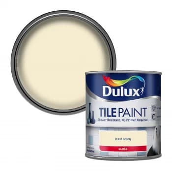 Image of Dulux Iced Ivory Tile Paint 600ml