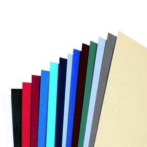 Image of GBC CE040010 Leathergrain A4 Binding Cover Black pack of 100
