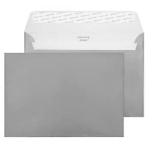 Image of Creative Metallic Coloured Envelopes C5 Peel & Seal 162 x 229mm Plain 130 gsm Metallic Gunmetal Pack of 25