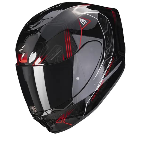 Image of Scorpion Exo-391 Spada Black-Neon Red Full Face Helmet S
