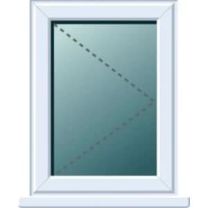 Image of White PVCu RH Side Hung Window H820mm W620mm