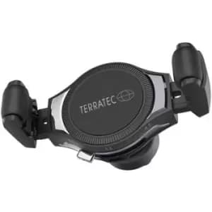 Image of Terratec Wireless charger 2000 mA ChargeAir Car 285804 Outputs Inductive charging standard Black, Stainless steel