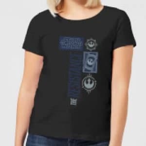 Image of Star Wars The Resistance Black Womens T-Shirt - Black