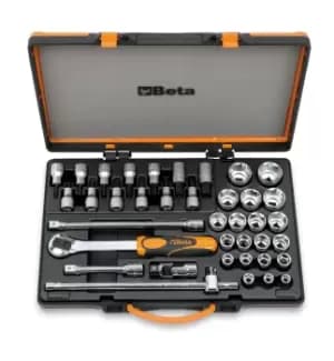 Image of Beta Tools 920B/C33 38pc 1/2" Sq Dr Bi-Hex Socket, Bit Driver & Accessory Set