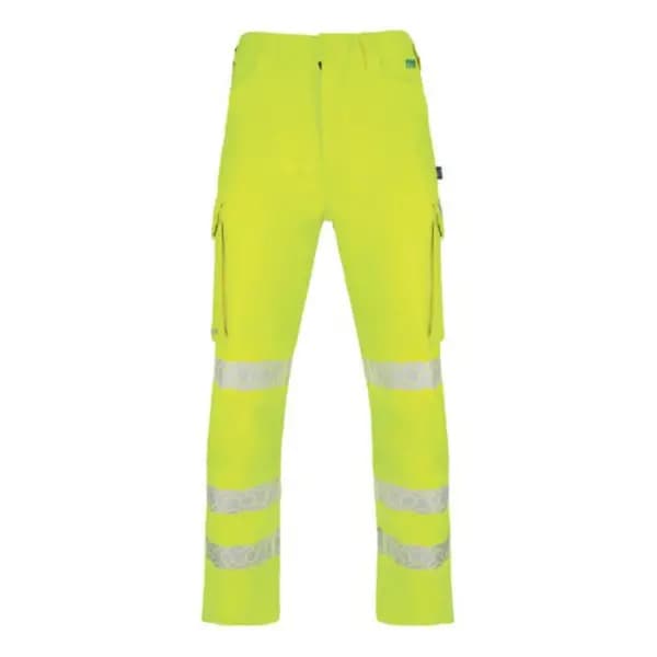 Image of Beeswift Envirowear Beeswift Envirowear High Visibility Trousers Saturn Yellow 34 EWCTRSY34