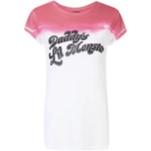 Image of DC Comics Womens Suicide Squad Daddy's Lil Monster T-Shirt - White