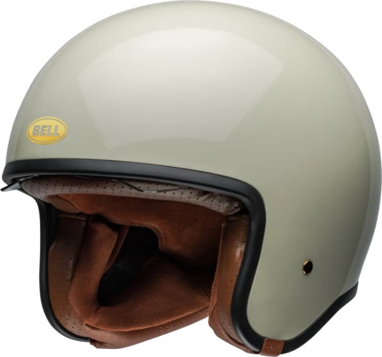Image of Bell Tx 501 Vintage White Open Face Helmet Size XS