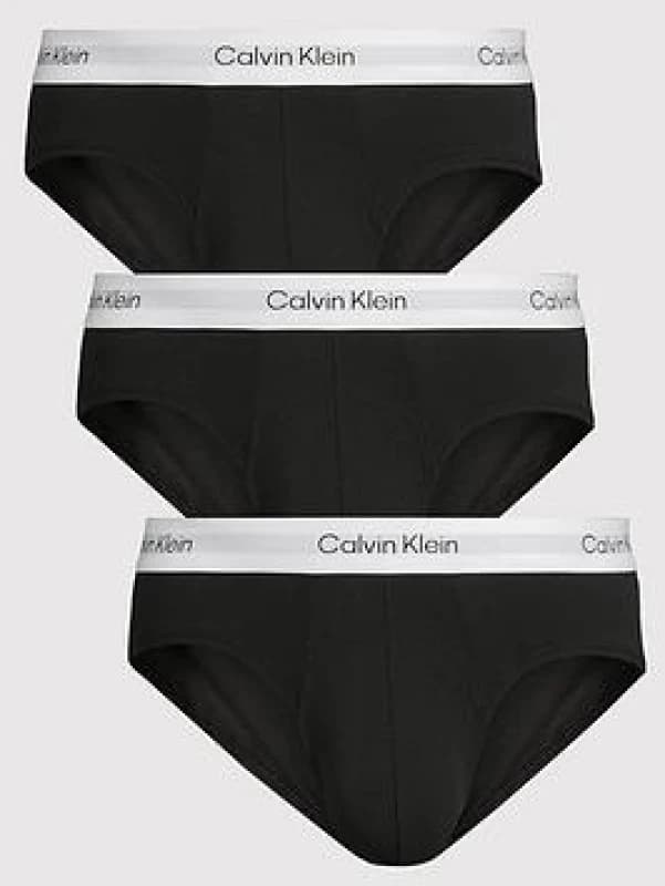 Image of Calvin Klein 3 Pack Icon Hip Briefs Black/White S