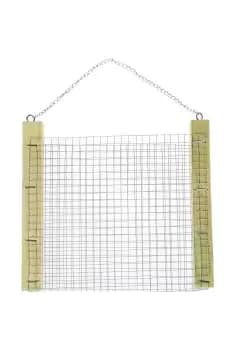 Image of Wooden Hanging Bird Feeder with Chain