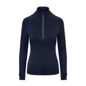 Image of AWDis Just Cool Womens/Ladies Cool-Flex Half Zip Top (L) (French Navy)