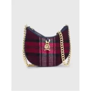 Image of Tommy Hilfiger Luxe Leather Micro Pouch Check - Red