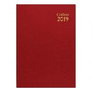Image of Collins 52 Series A5 2019 Day to a Page Diary Red 52 Red 2019