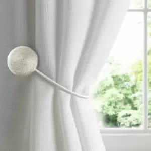 Image of Alan Symonds Cirque Magnet Curtain Tie Backs, Cream, Pair