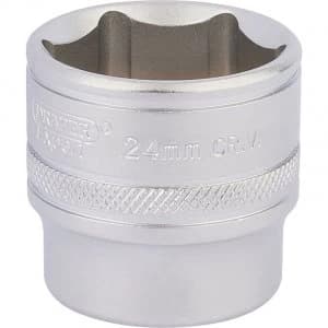 Image of Draper 3/8" Drive Satin Finish Hexagon Socket Metric 3/8" 24mm