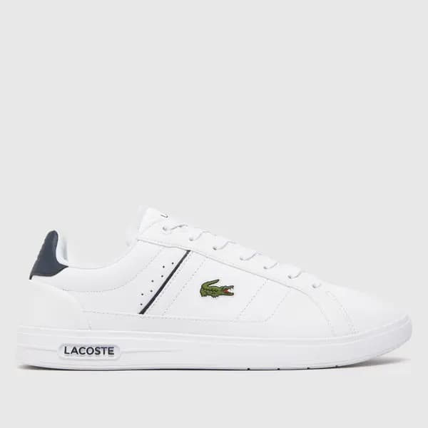 Image of Lacoste White / Navy Pro Leather Trainers White Male 9 191108UK