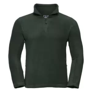 Image of Russell Mens 1/4 Zip Outdoor Fleece Top (L) (Bottle Green)