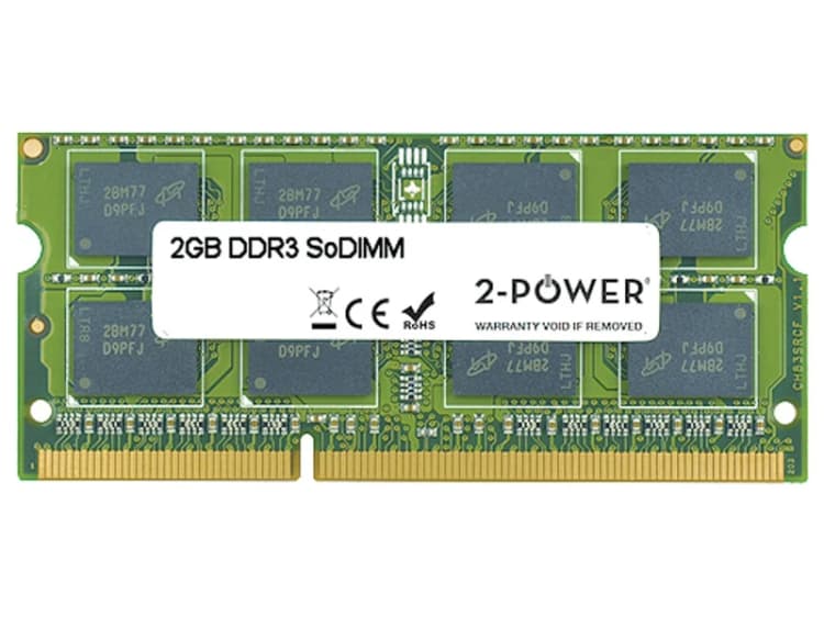 Image of 2-Power 2GB MultiSpeed 1066/1333/1600 MHz SoDIMM Memory