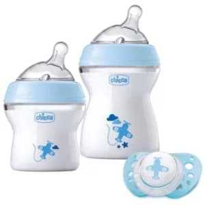 Image of Chicco Natural Feeling Blue Gift Set for babies Boy