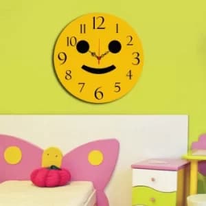 Image of MSCO-9 Multicolor Happy Face Decorative MDF Clock