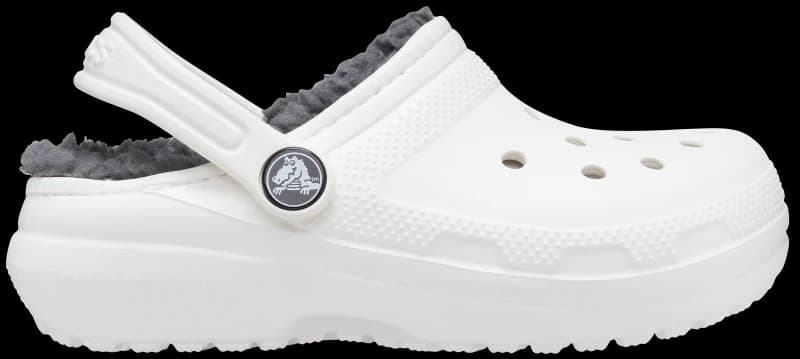 Image of Crocs Kids Toddler Classic Lined Clogs White / Grey C8